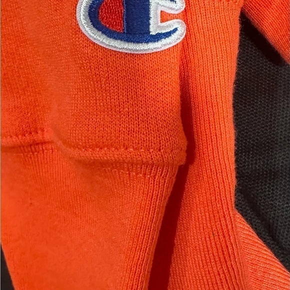 Champion Women's Poppy Orange Powerblend Classic Logo Sweatshirt Medium - Picture 5 of 6